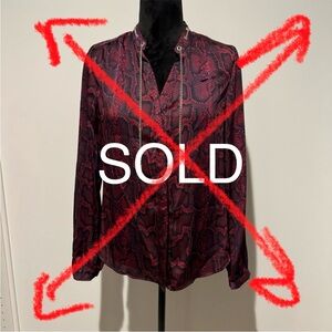 Michael Kors Snake Print Blouse M